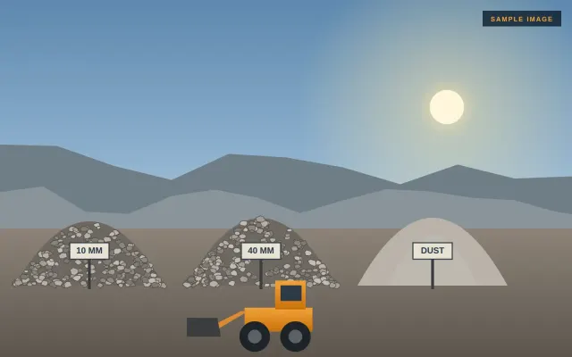 Aggregate stockyard (sample illustration)