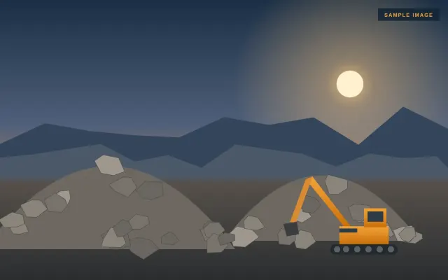 Boulder stock ready for supply (sample illustration)