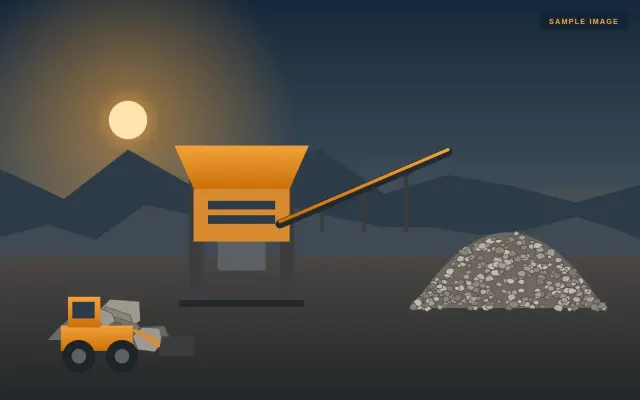 Stone crushing plant (sample illustration)