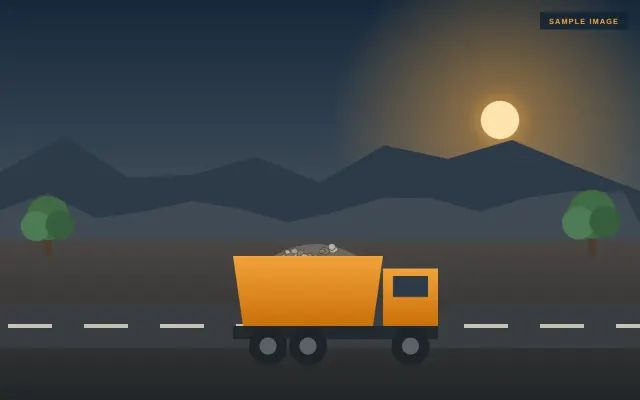 Material dispatch on the road (sample illustration)